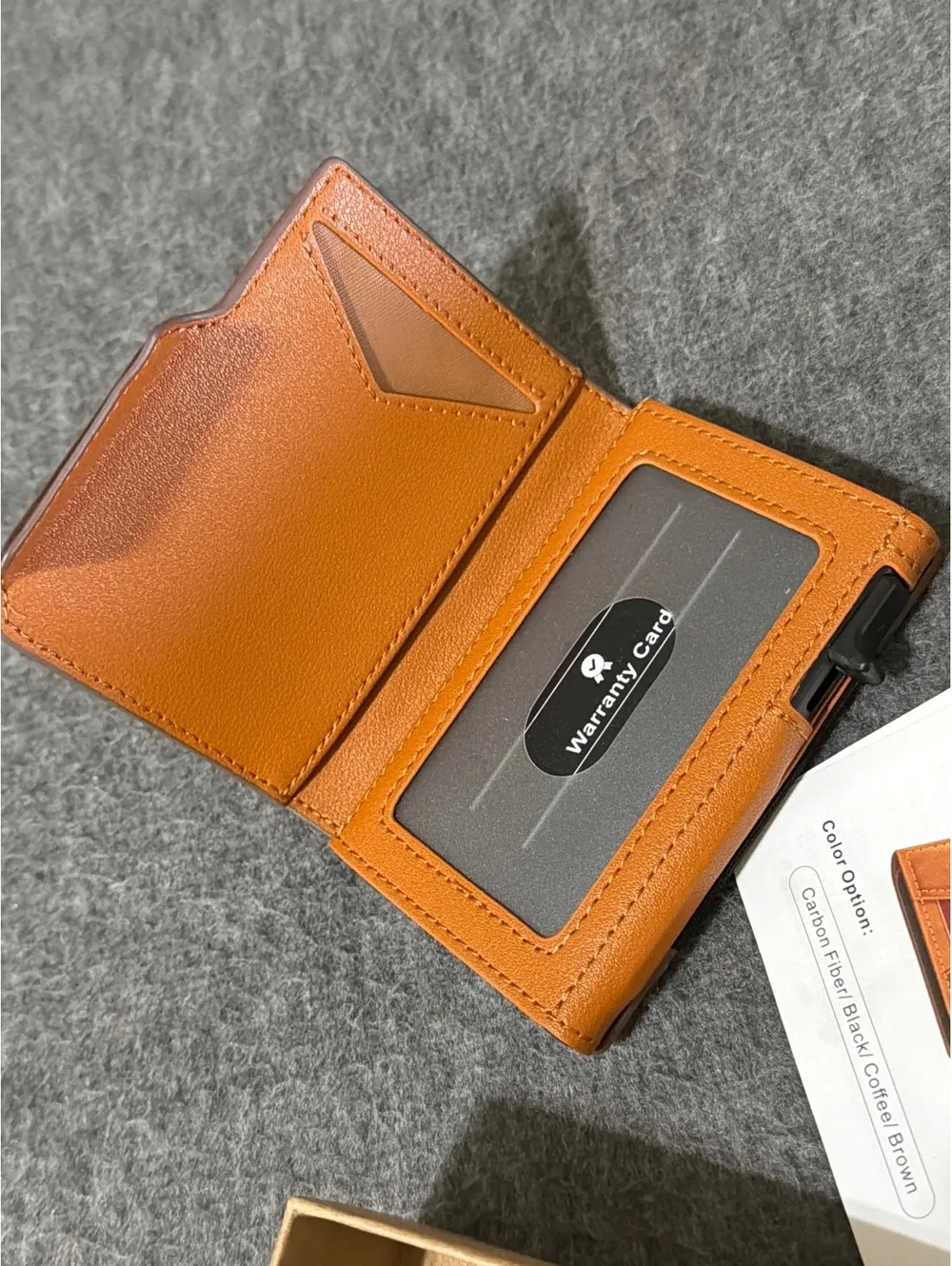 Leather Wallet for Men with ID Window & Money Clip, Pop Up Card Holder NEW